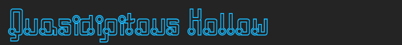 Quasidipitous Hollow font